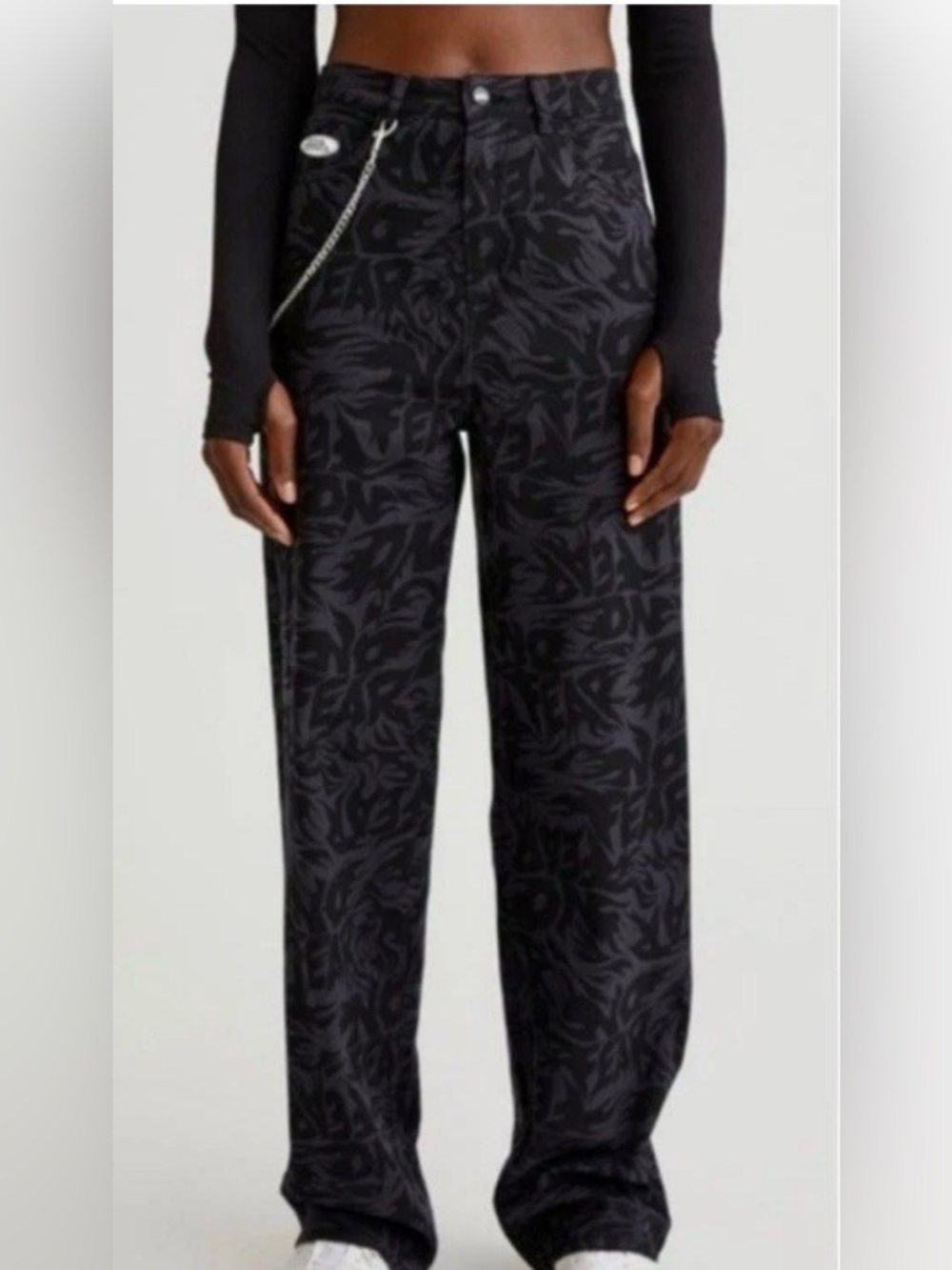 No Fear x H&M High-Rise logo y2k skater grunge Jeans 0